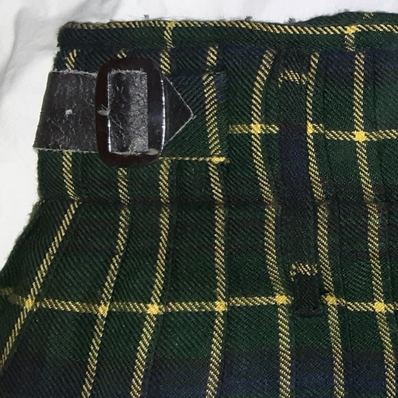Scot Kilt Plaid, Modern Gordon Tartan: Green Blue Black Yellow, Ren Faire - Picture 3 of 14